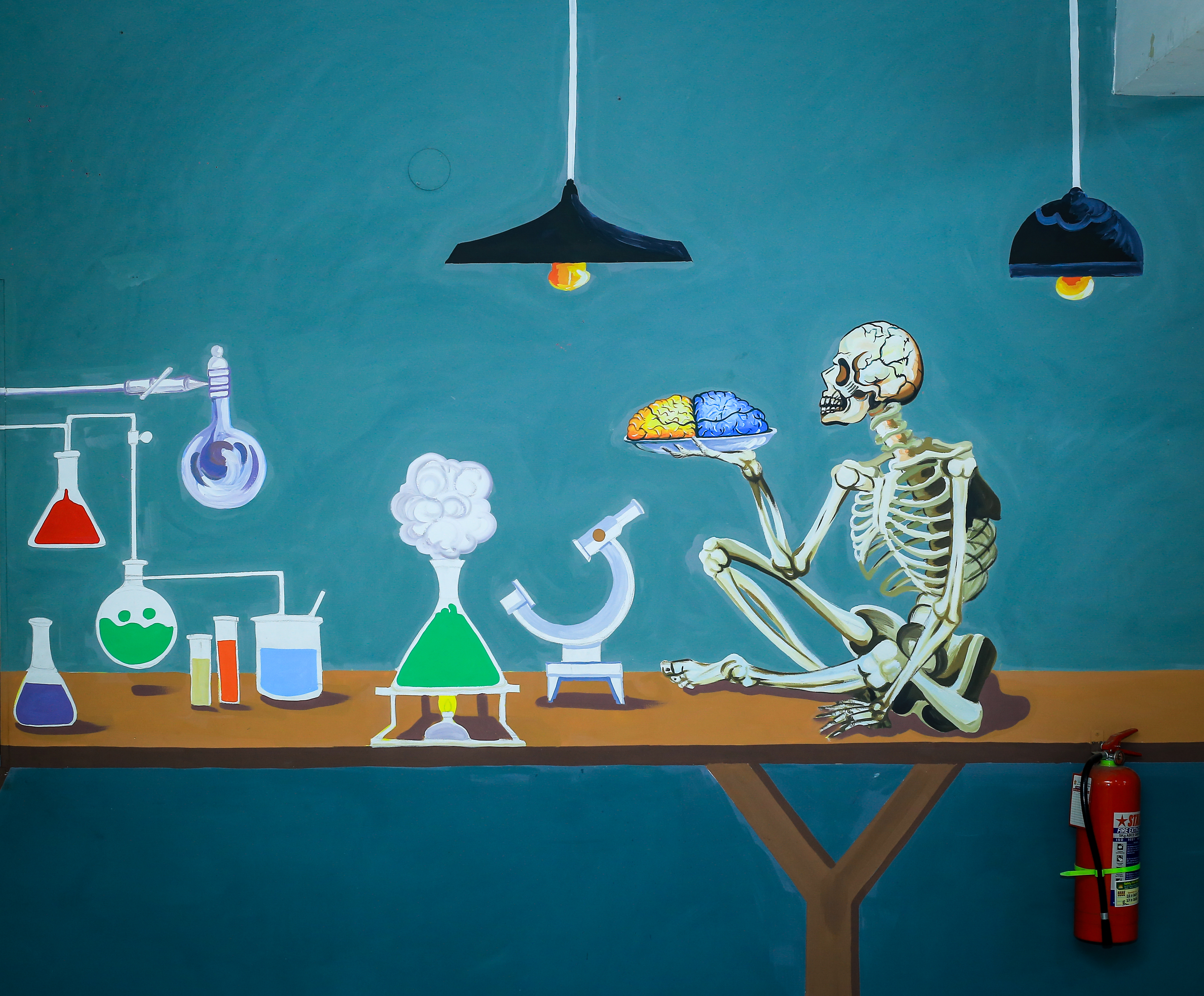 Science-themed wall art